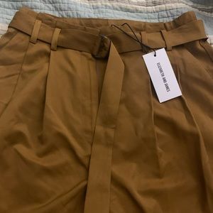 Cropped paper-bag waist pants